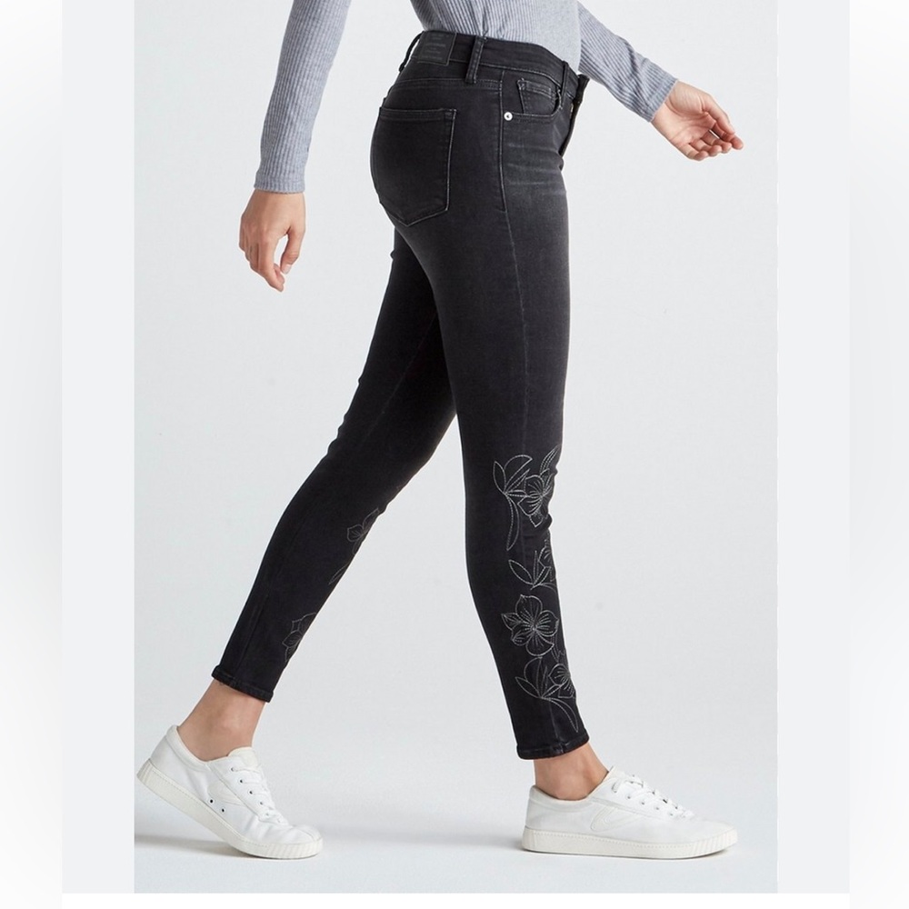 LUCKY BRAND NWT Ava Super Skinny embroidered mid rise denim jeans womens size 24
